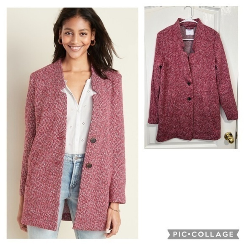 Old navy Oversized Soft-Brushed Button-Front Coat for Women size M
